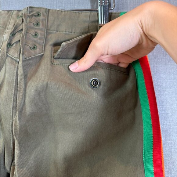 Pam & Gela Twill Utility Side Stripe Mid-Rise Ankle Skinny Pants - Picture 9 of 14